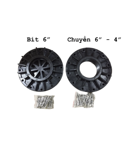 Bít 6 inch + mặt bích chuyển 6 inch